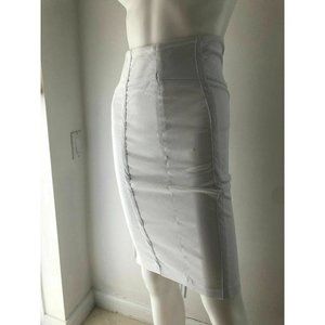 XOXO Women's Skirt Straight & Pencil White Knee Length Side Zipper Size 3 4